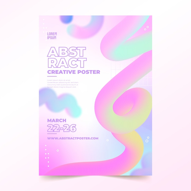 Gradient 3d abstract poster design