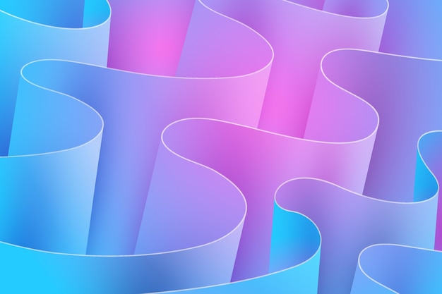 Free vector gradient 3d folds background