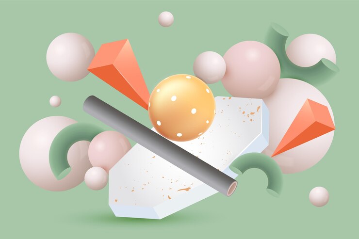 무료 Vector 그라데이션 3d 기하학적 배경