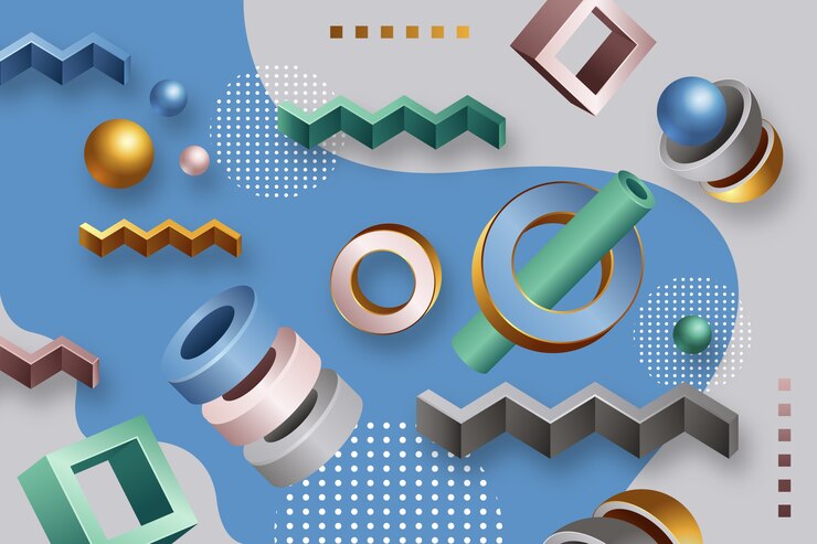 Free Vector gradient 3d geometric background