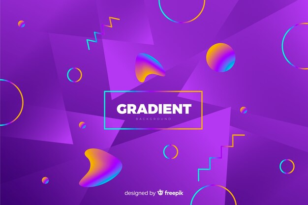 Gradient 3d shapes background