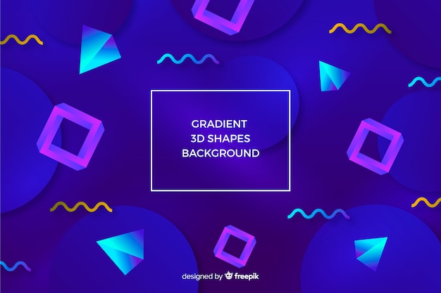 Gradient 3d shapes background