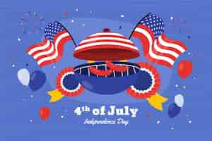 Free vector gradient 4th of july background