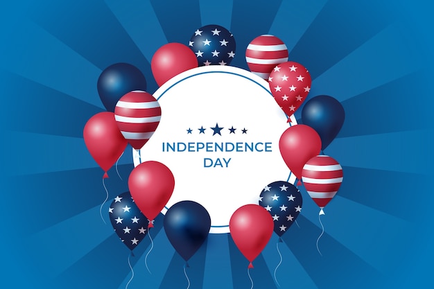 Free vector gradient 4th of july background