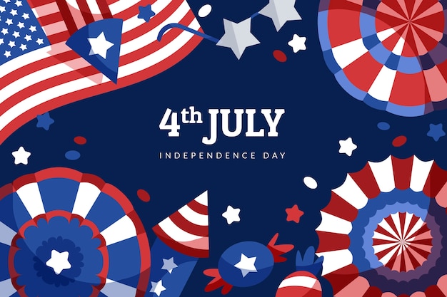 Free vector gradient 4th of july background