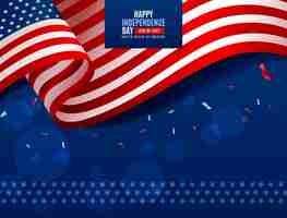 Free vector gradient 4th of july celebration photocall template