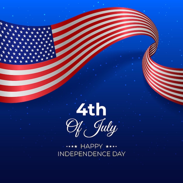 Gradient 4th of july - independence day illustration