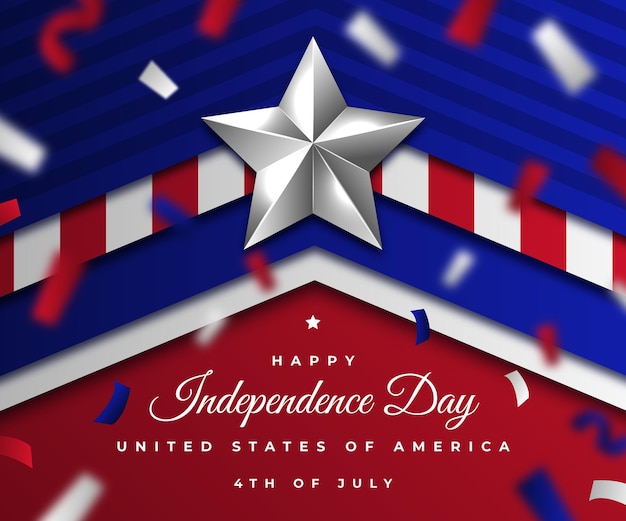 Free vector gradient 4th of july - independence day illustration