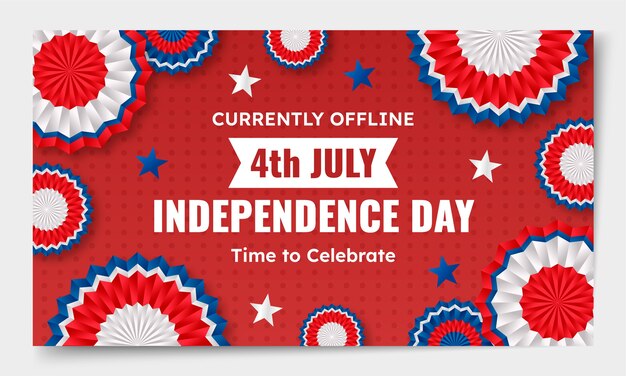 Free Vector gradient 4th of july twitch background