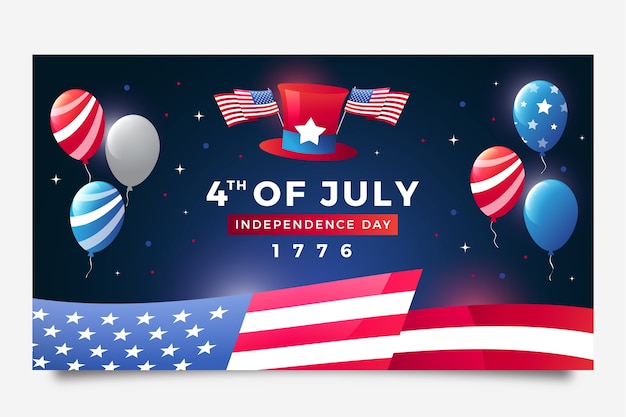 Gradient 4th of july twitch background