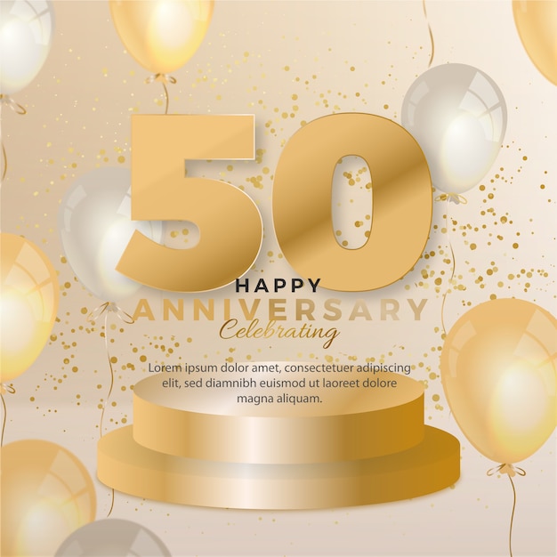 Gradiente 50° anniversario e compleanno