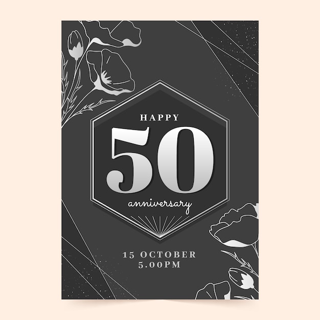 Gradient 50th birthday template