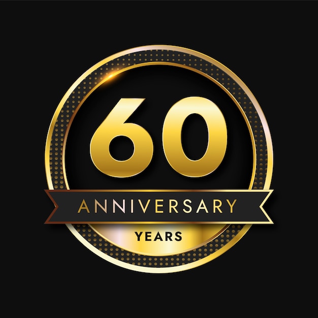 Gradient 60th anniversary and birthday