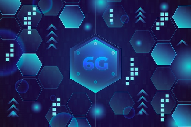 Градиентный фон технологии 6g