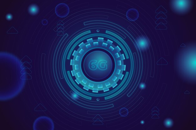 Градиентный фон технологии 6g