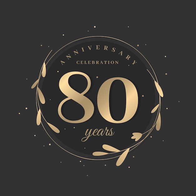 Gradient 80th birthday logo