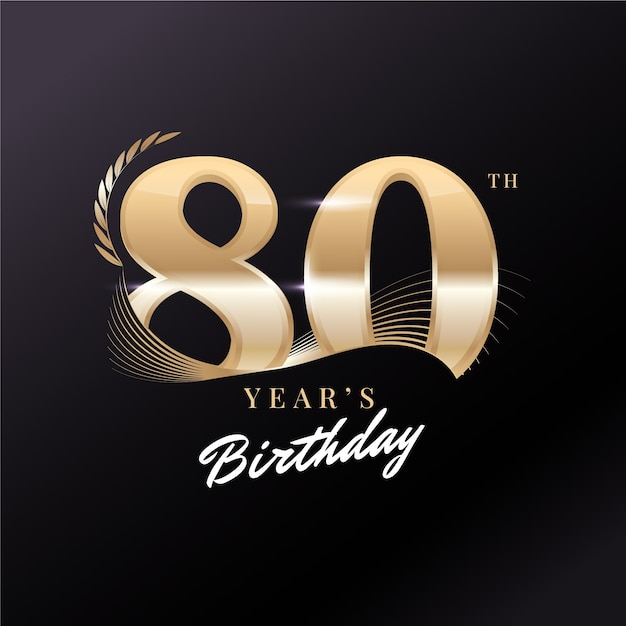 Градиентный логотип 80-летия
