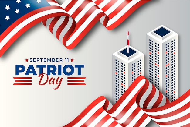 Бесплатное векторное изображение Градиент 9,11 день патриота фон