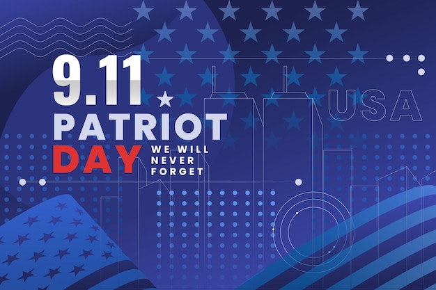 Gradient 9.11 patriot day background