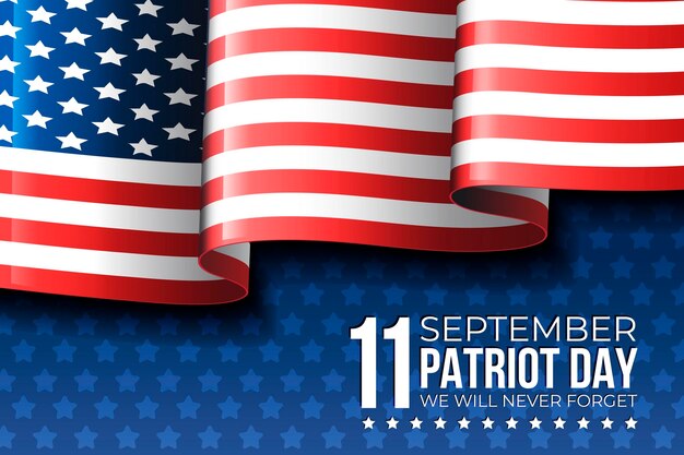 Gradient 9.11 patriot day illustration