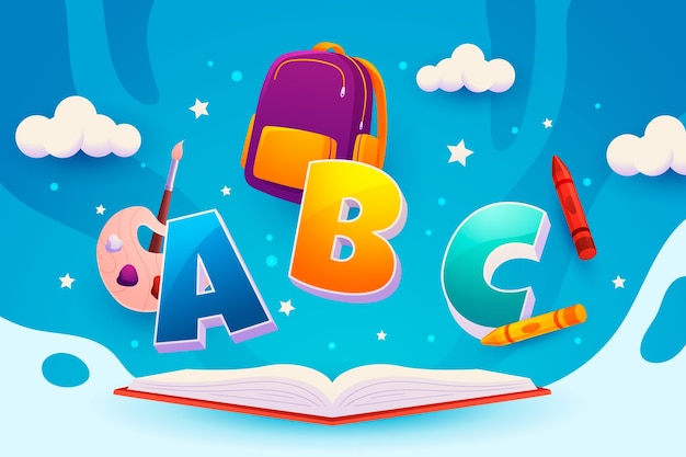 Free vector gradient abc background