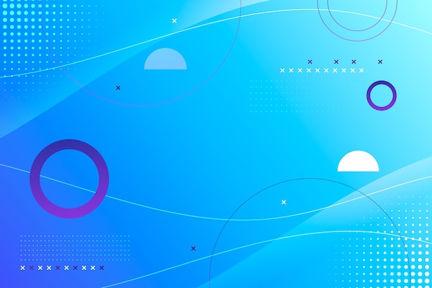 Free vector gradient abstract blue background with geometric elements