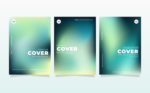 Gradient abstract blurred cover collection