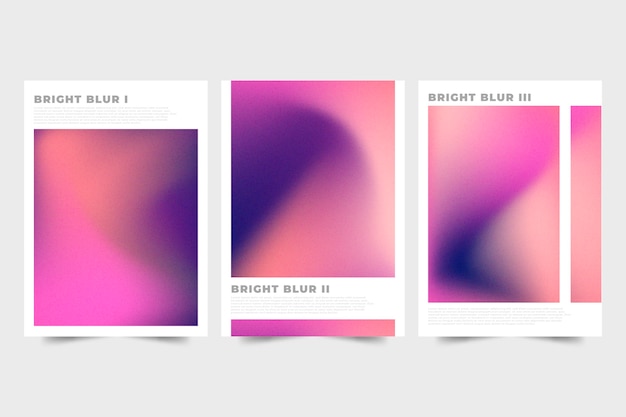 Free vector gradient abstract blurred cover collection