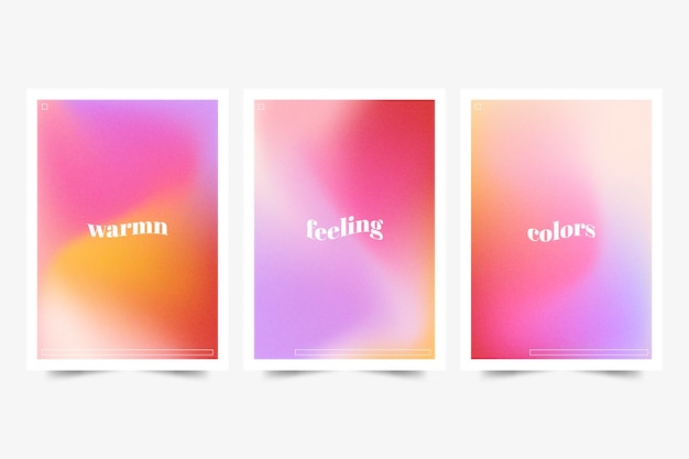 Gradient abstract blurred cover collection