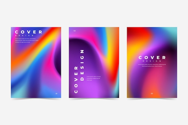 Gradient abstract blurred cover collection