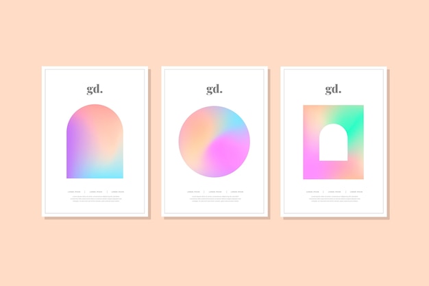 Free vector gradient abstract blurred cover collection