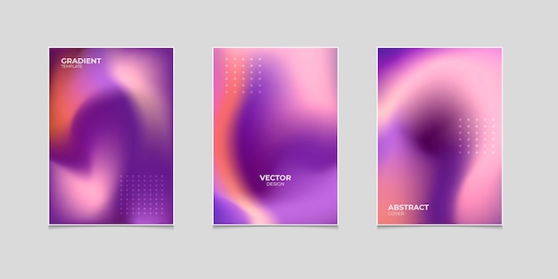 Free vector gradient abstract blurred cover collection