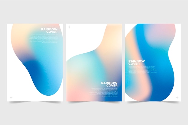 Gradient abstract blurred covers collection