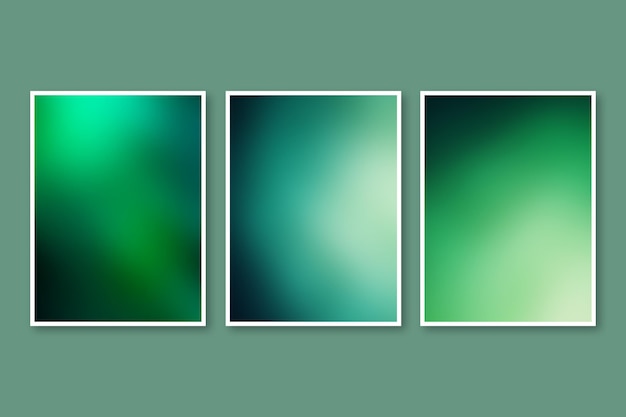 Gradient abstract blurred covers collection