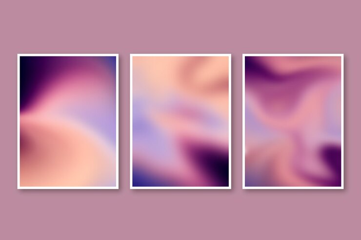 Free Vector gradient abstract blurred covers collection