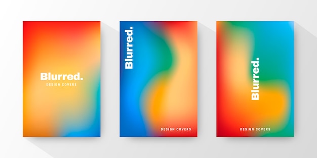 Vector Templates: Collection of Gradient Abstract Blurred Covers