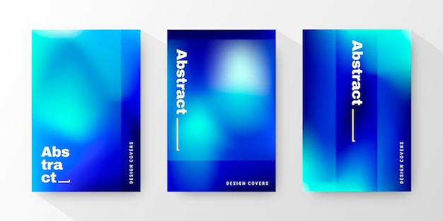 Free vector gradient abstract blurred covers collection