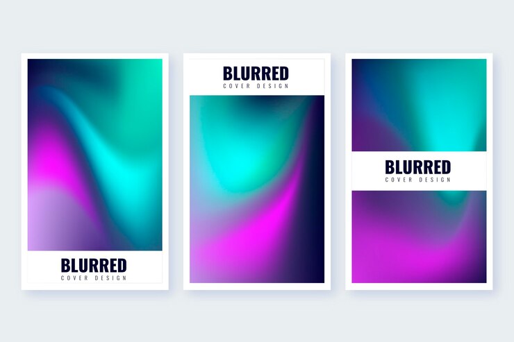 Free Vector gradient abstract blurred covers collection