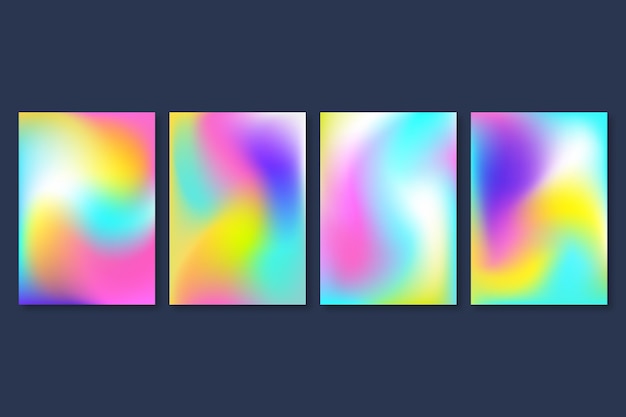 Gradient abstract blurred covers collection