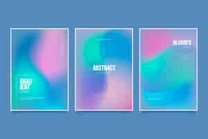 Free vector gradient abstract blurred covers collection
