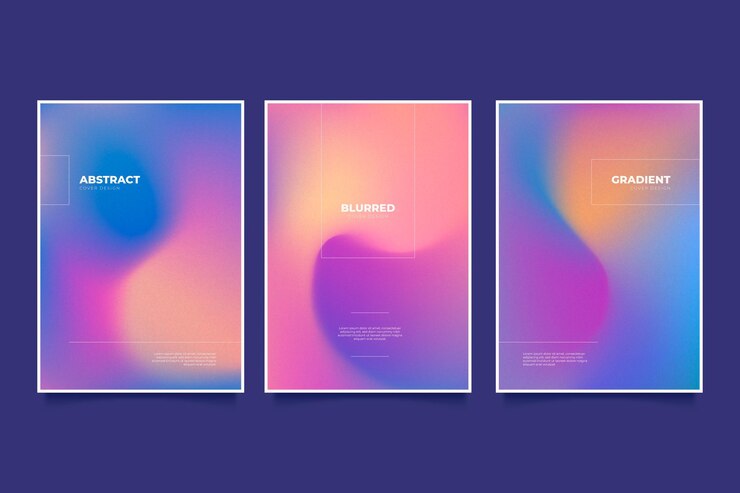 Free Vector gradient abstract blurred covers collection