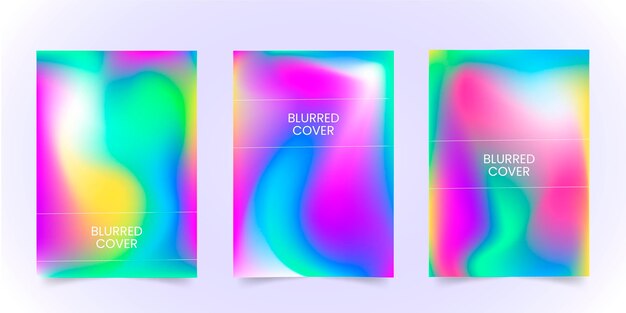 Gradient abstract blurred covers collection