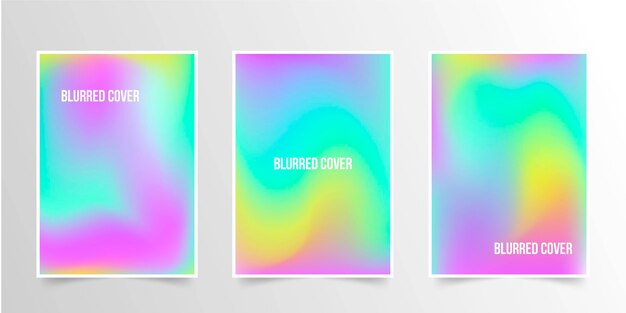 Gradient abstract blurred covers collection