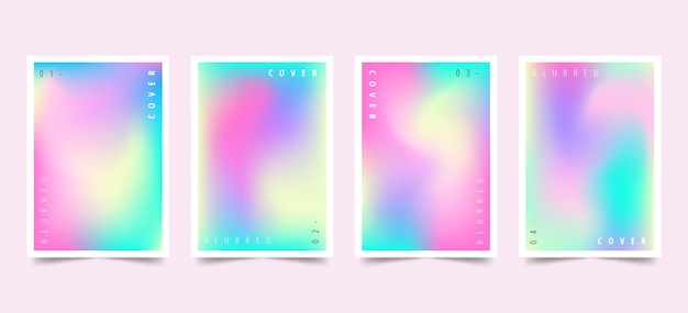 Gradient abstract blurred covers collection