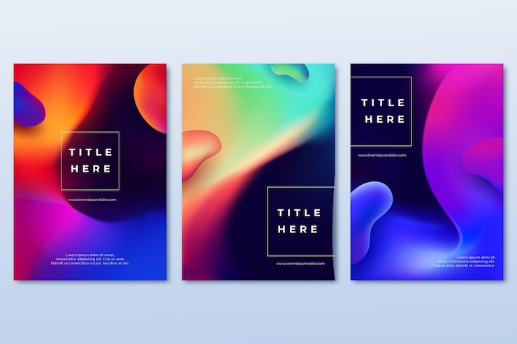 Free Vector gradient abstract blurred covers collection