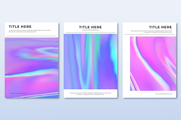 Gradient abstract blurred covers collection