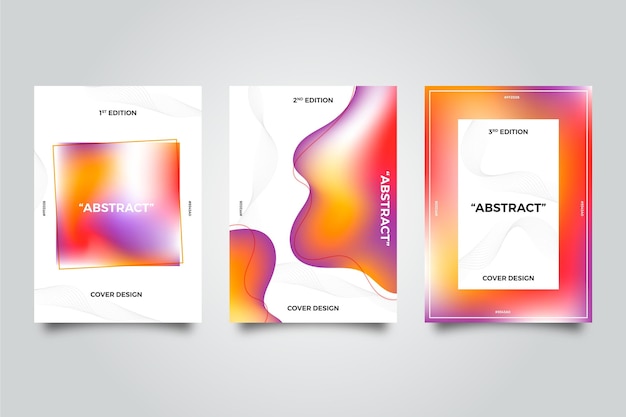 Gradient abstract blurred covers template