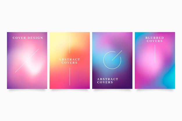 Gradient abstract blurred covers