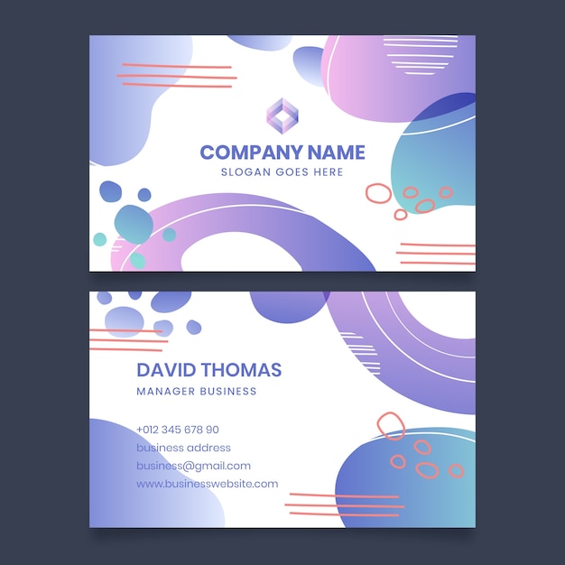 Gradient abstract business card