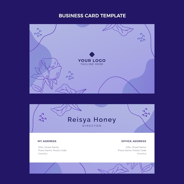 Free vector gradient abstract business card